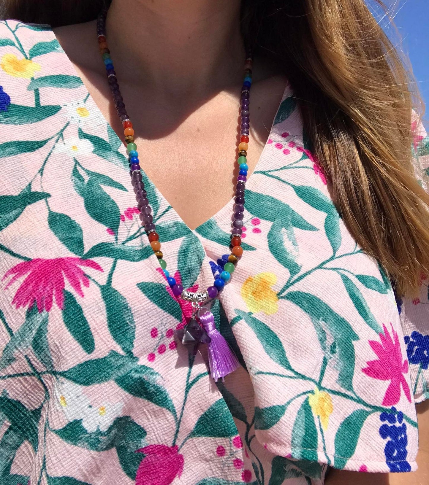 Japamala Ametista com Estrela e Tassel - REF1803