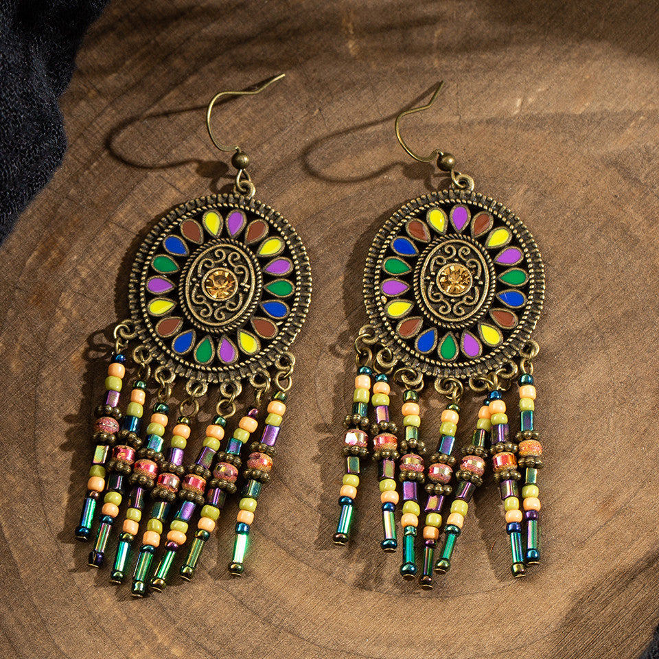 Brincos com Missangas Pendentes - REF1216 - PIME.pt