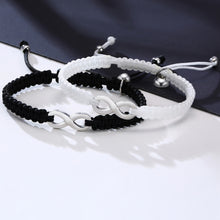 Carregar imagem no visualizador da galeria, Conjunto de Duas Pulseiras para Namorados Ajustáveis - Infinito - com Íman - REF6718