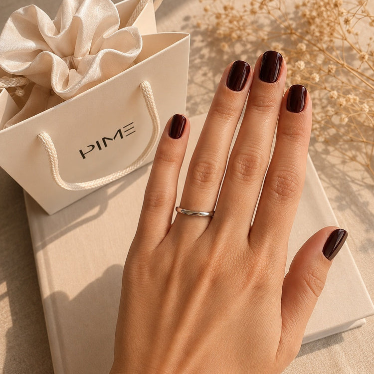 Aliança Prateada Fina (2mm) em Aço para Casamento, Namoro ou Compromisso - REF1613