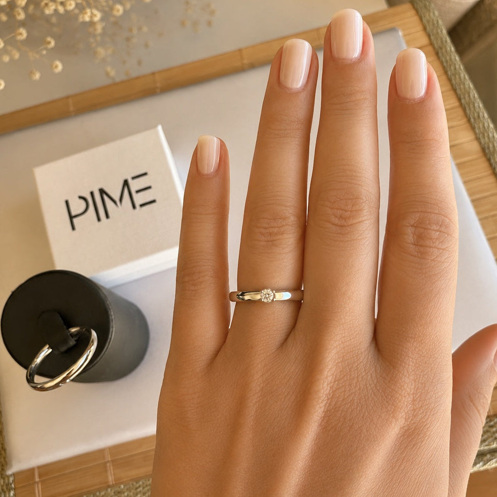 Aliança Prateada (3mm) em Aço para Casamento, Namoro ou Compromisso - REF1650