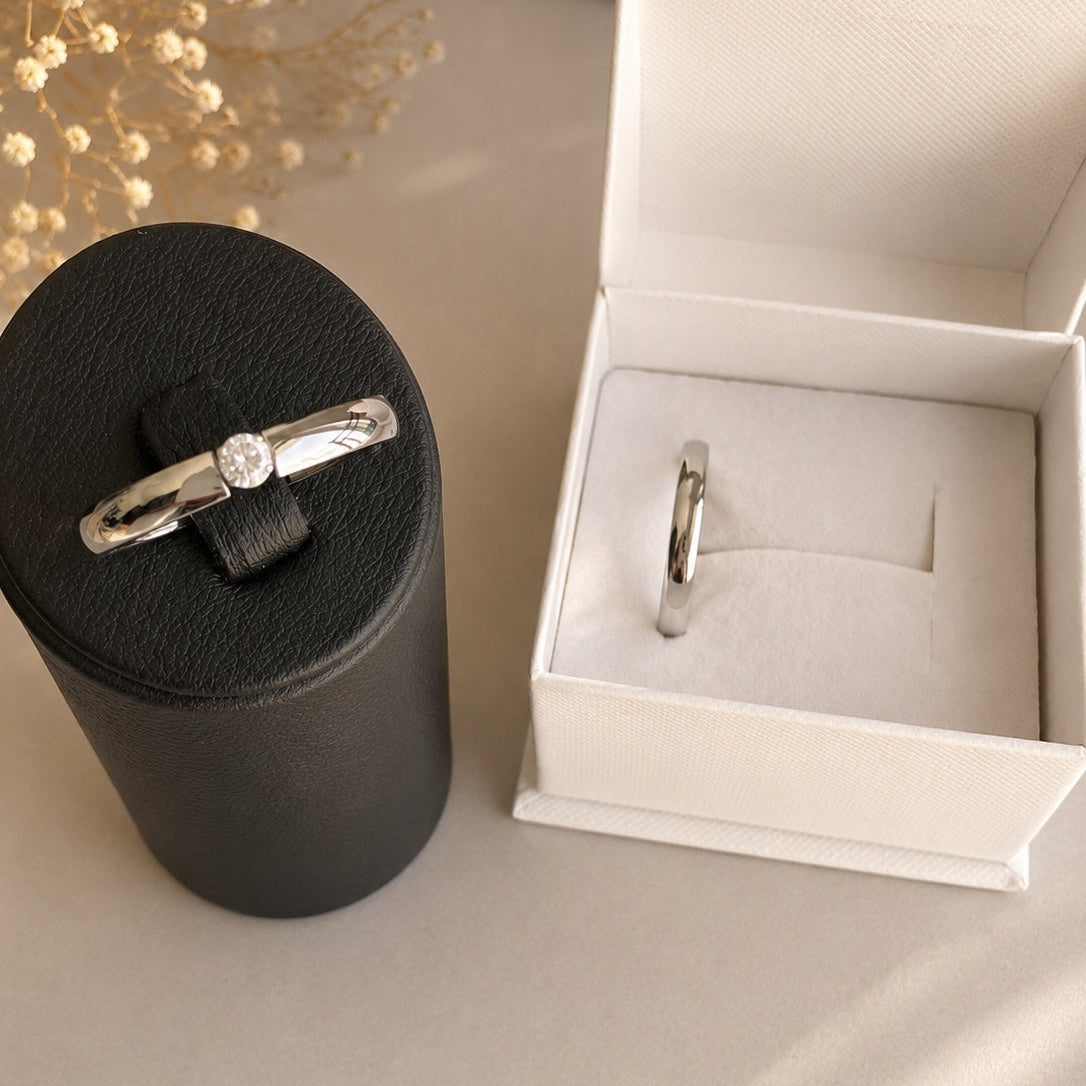 Aliança Prateada (3mm) em Aço para Casamento, Namoro ou Compromisso - REF1650