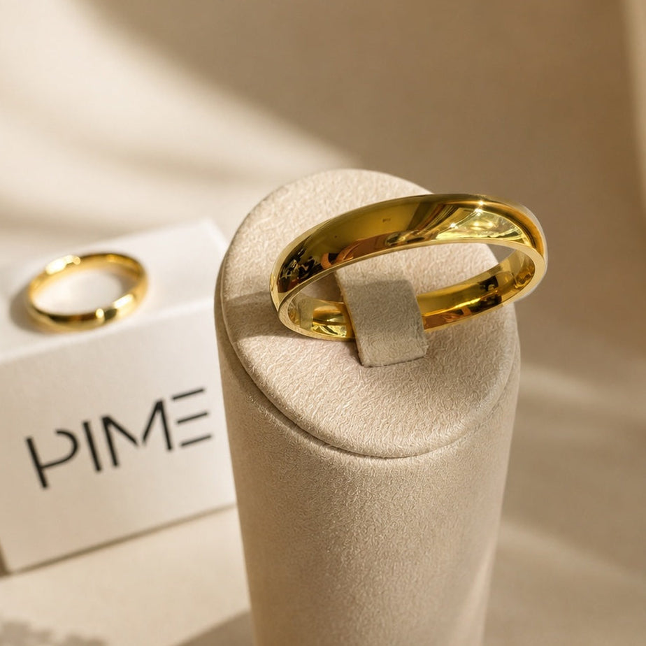 Aliança Tradicional (4mm) em Aço para Casamento, Namoro ou Compromisso - REF1814