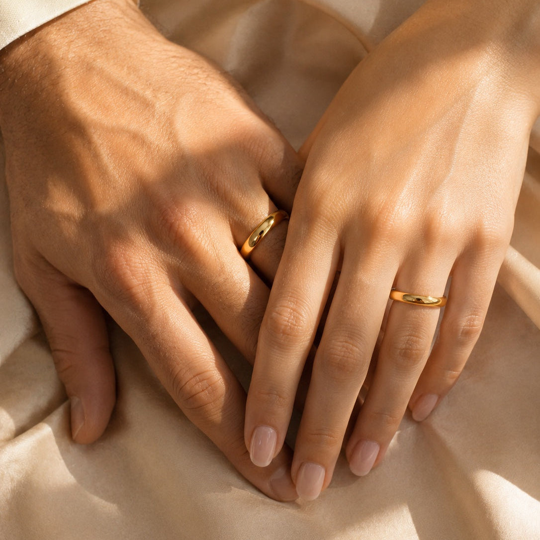 Aliança Tradicional (4mm) em Aço para Casamento, Namoro ou Compromisso - REF1814