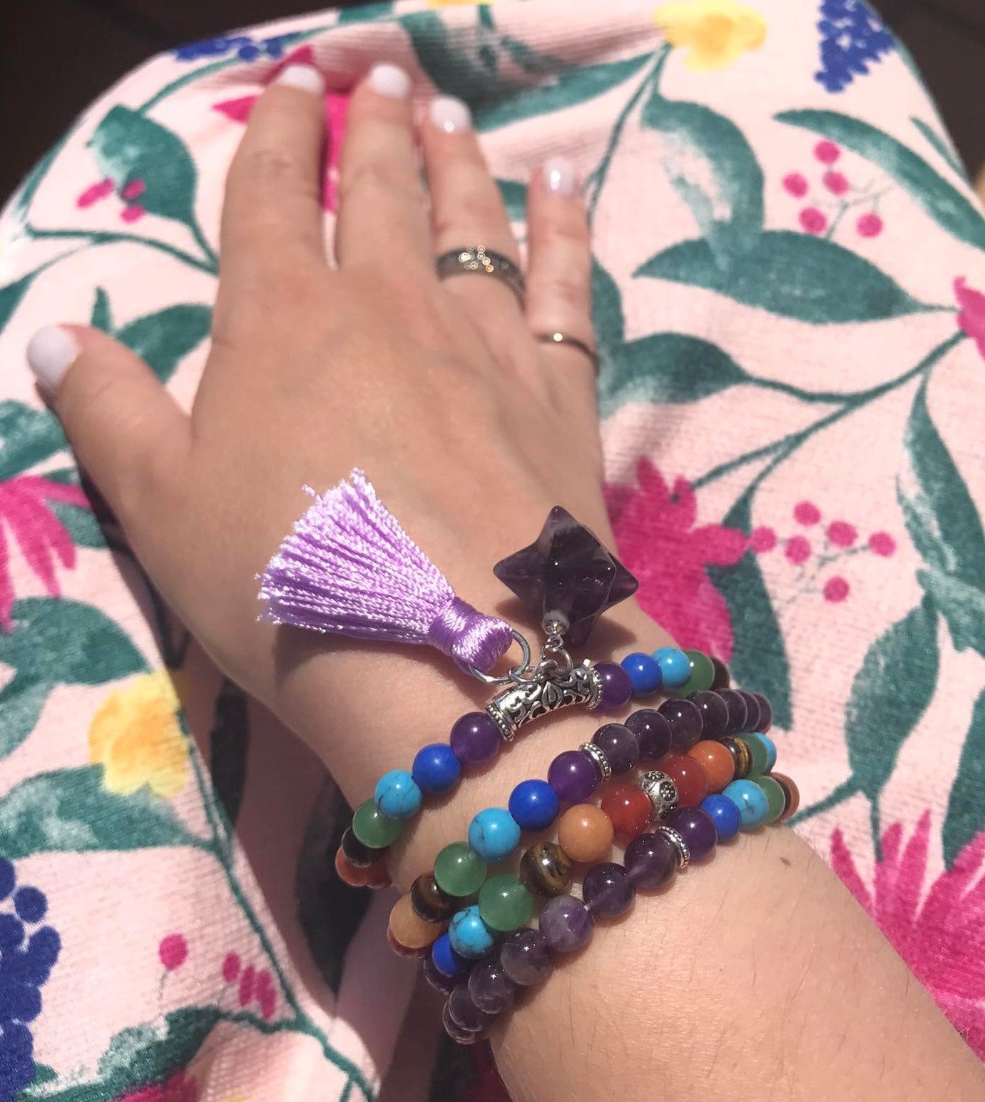 Japamala Ametista com Estrela e Tassel - REF1803