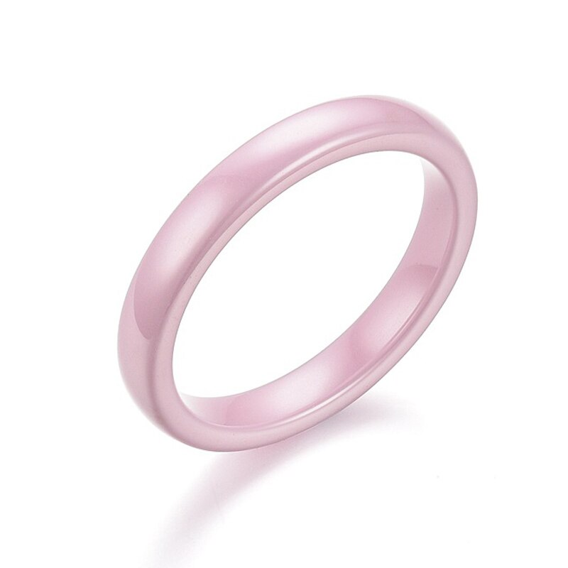 Aliança Rosa Brilhante com 3mm em Cerâmica - REF9008