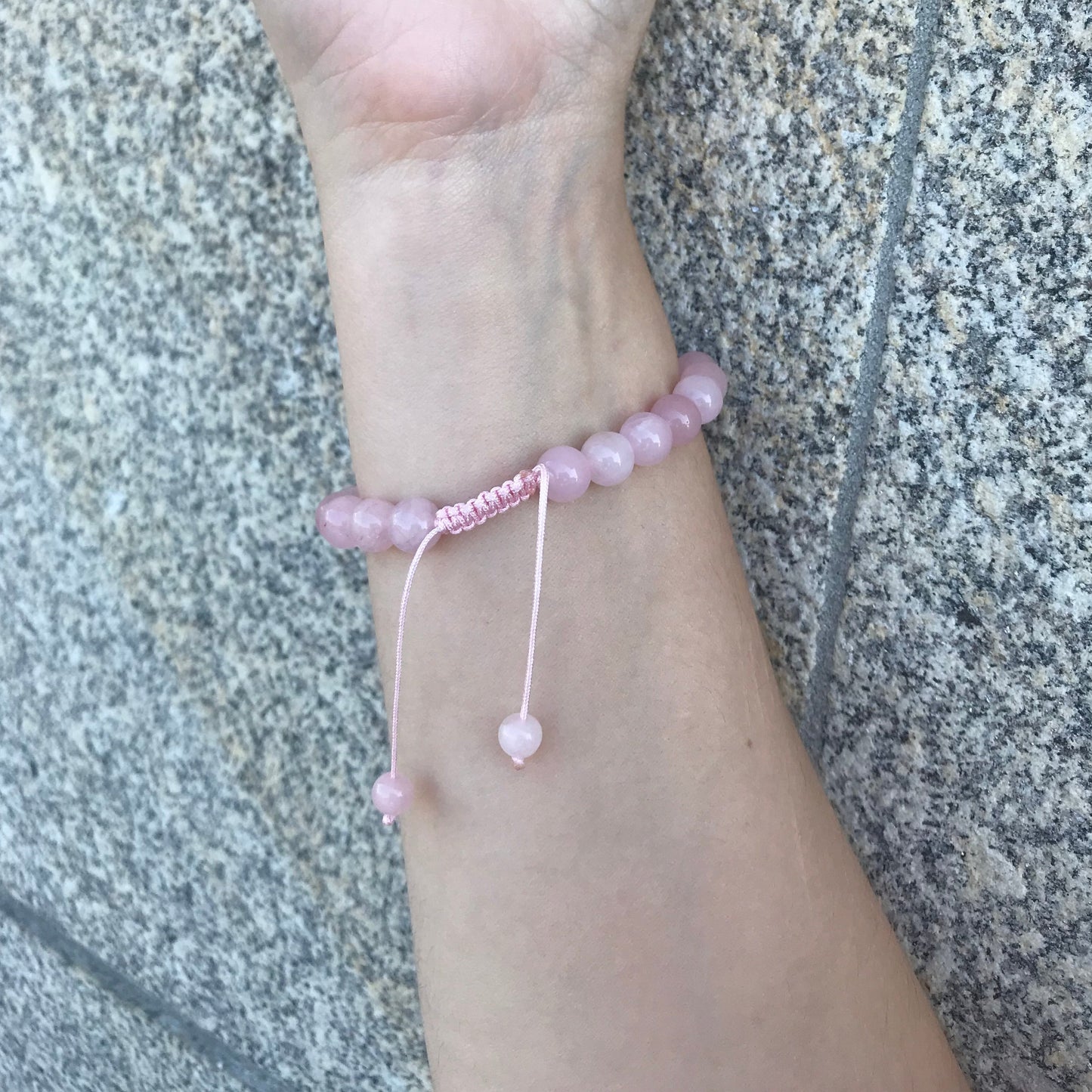 Pulseira 7 Chakras Ajustável Quartzo Rosa - REF1026