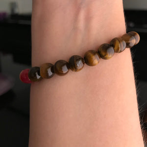 Pulseira Olho de Tigre e Pedras 7 Chakras - REF1055