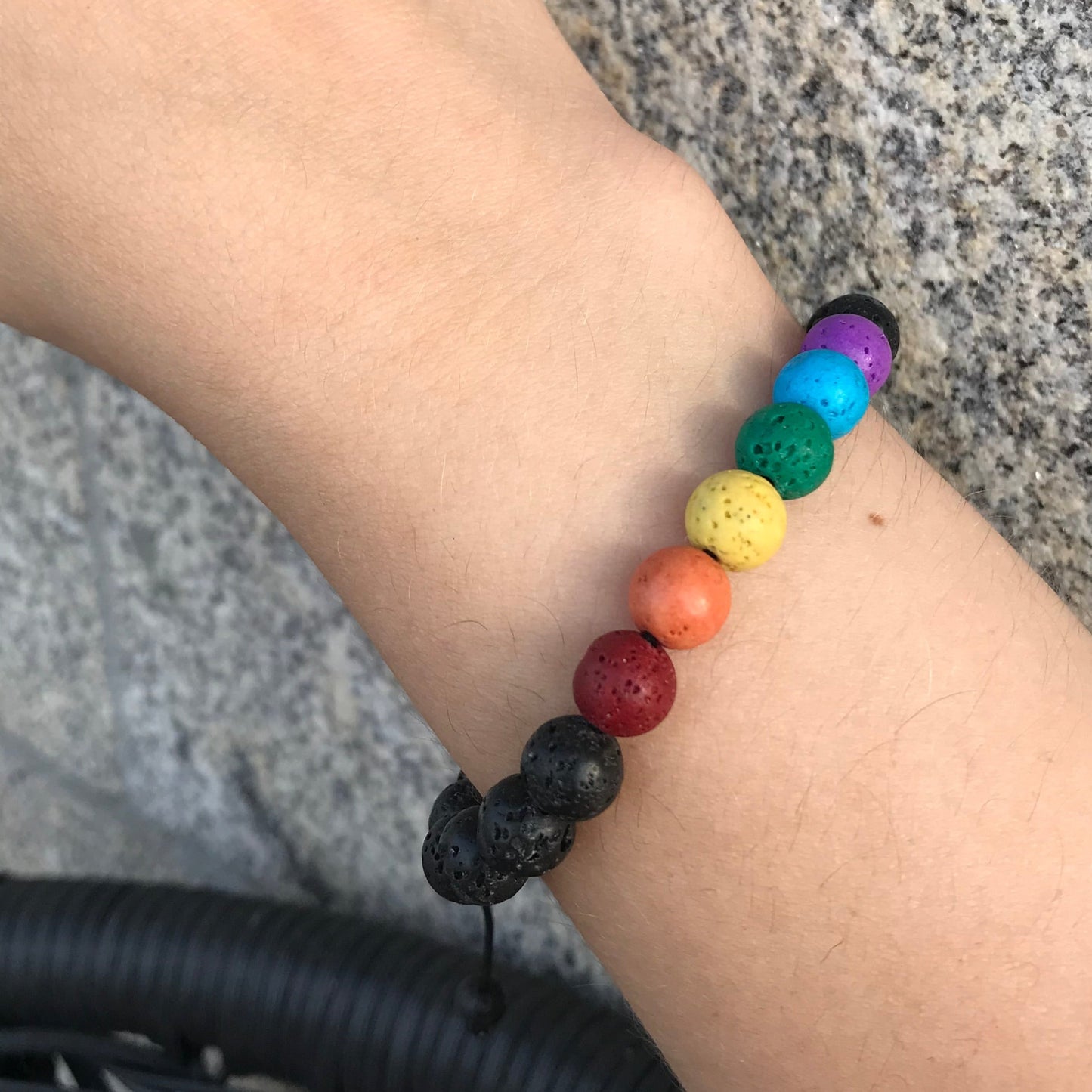 Pulseira Ajustável com Pedras Vulcânicas - REF5006