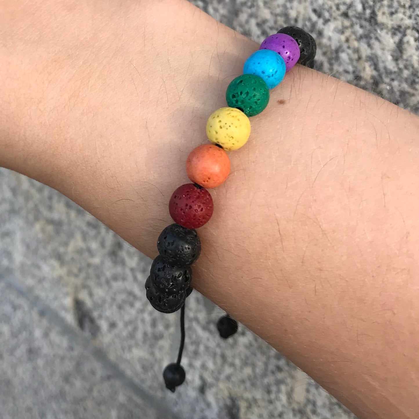 Pulseira Ajustável com Pedras Vulcânicas - REF5006
