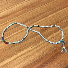 Carregar imagem no visualizador da galeria, Japamala 7 Chakras com Pedras Naturais Amazonite - REF1812