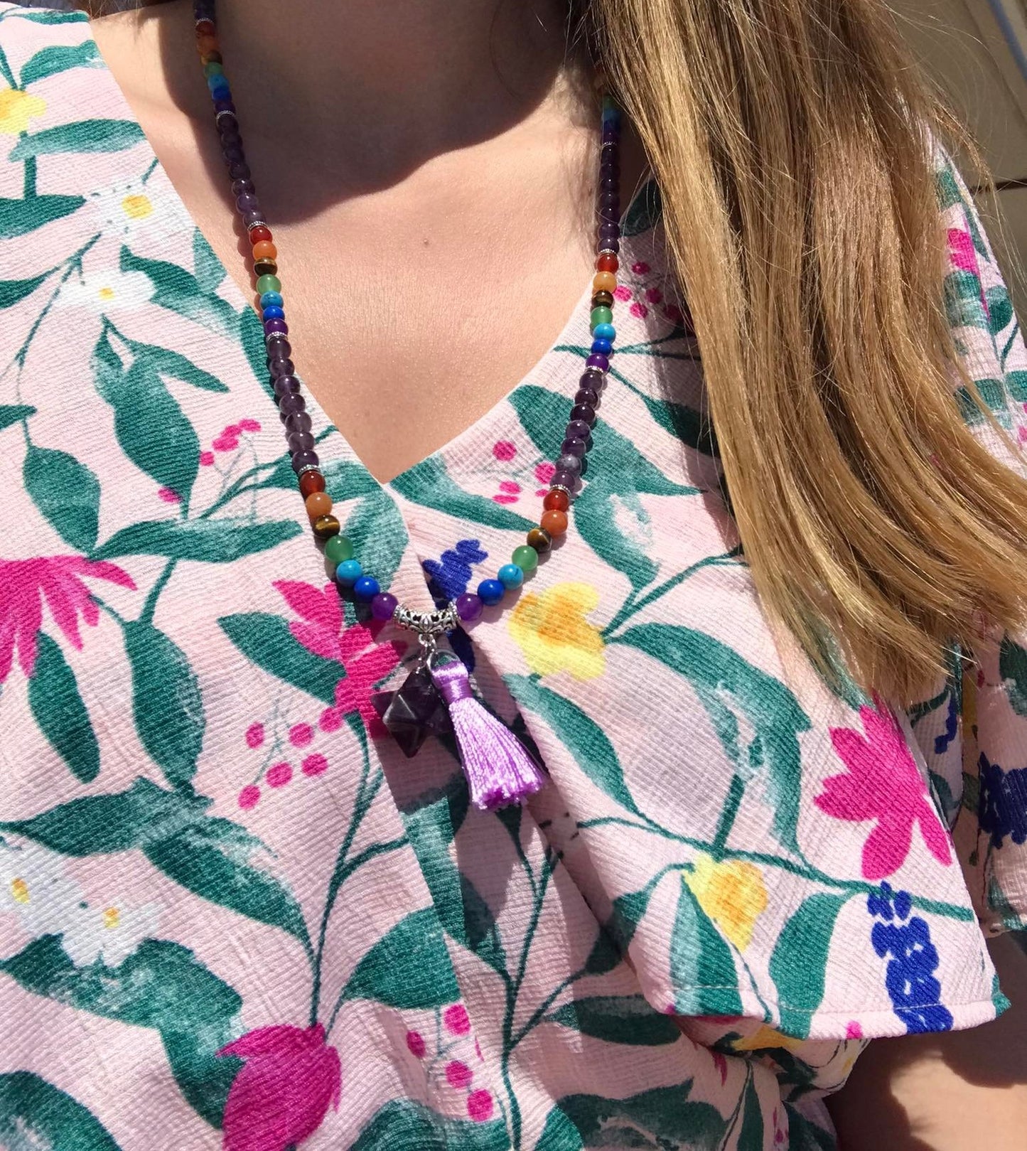 Japamala Ametista com Estrela e Tassel - REF1803