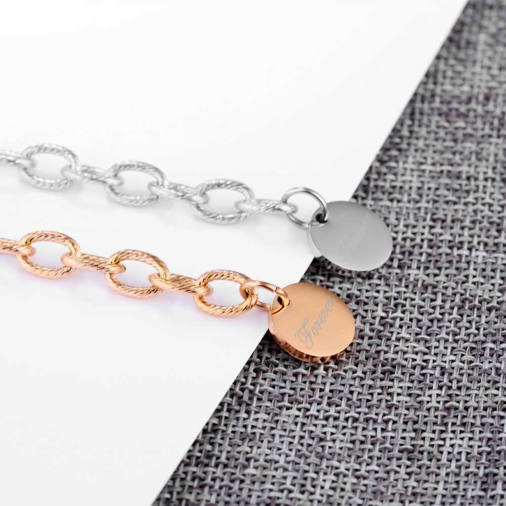Pulseira Medalha Forever em Aço - REF1116 - PIME.pt