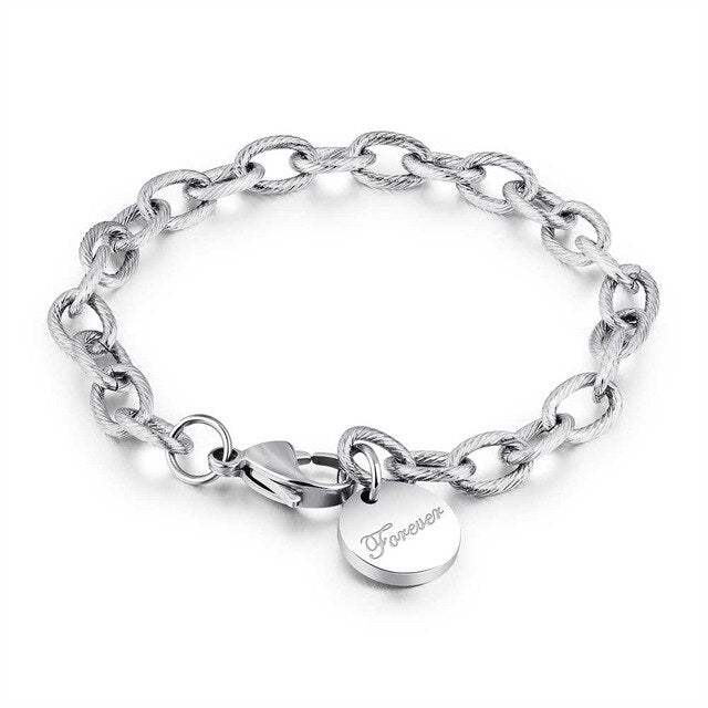 Pulseira Medalha Forever em Aço - REF1116 - PIME.pt
