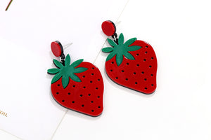 Brincos Fruta Morangos - REF1353 - PIME.pt