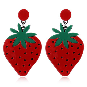 Brincos Fruta Morangos - REF1353 - PIME.pt