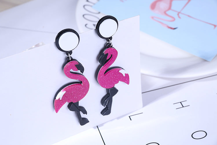 Brincos Flamingo Rosa - REF1344 - PIME.pt