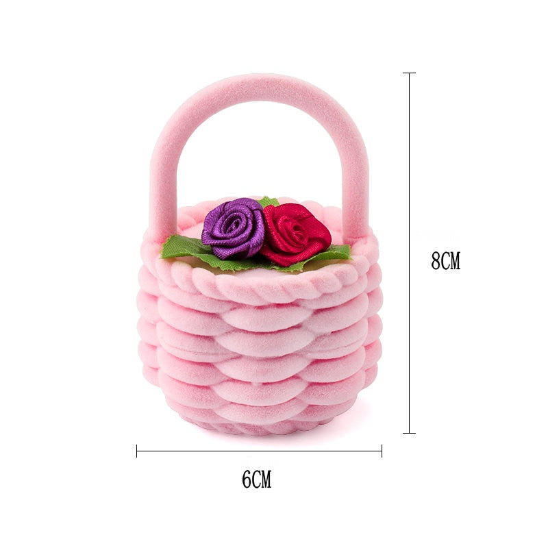 Caixa para Aliança/Anel - Cesto de Flores- REF1144 - PIME.pt