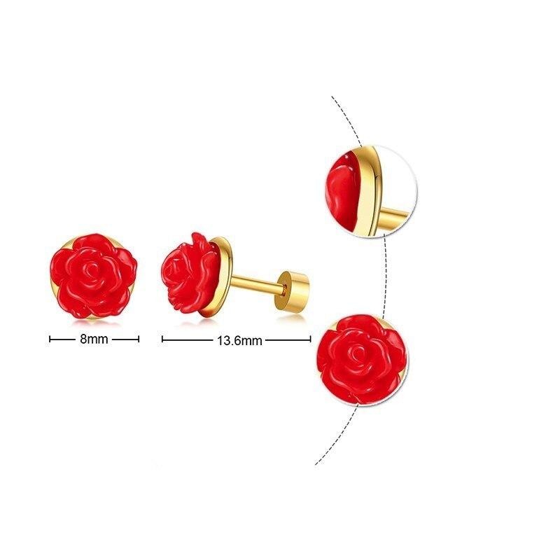Brincos Rosas em Aço - REF1173 - PIME.pt