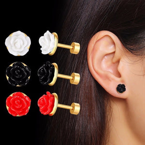 Brincos Rosas em Aço - REF1173 - PIME.pt