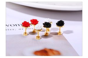 Brincos Rosas em Aço - REF1173 - PIME.pt