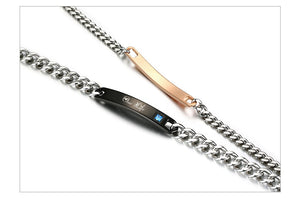 Pulseira para Namorados - One Life/One Love (Uma vida/Um amor) - em Aço - REF1073 - PIME.pt