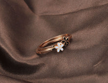 Carregar imagem no visualizador da galeria, Dois Anéis Flores da Primavera em Aço - REF1189 - PIME.pt