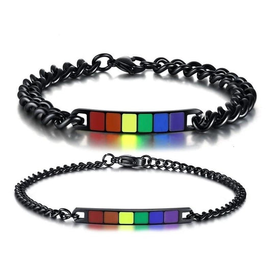 Pulseira para Namorados ou Casais - LGBT - em Aço - REF1069 - PIME.pt