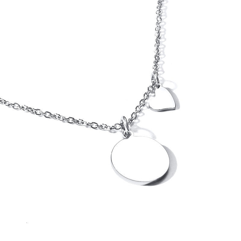 Colar Medalha Bússola/Rosa dos Ventos e Coração em Aço - REF1087 - PIME.pt