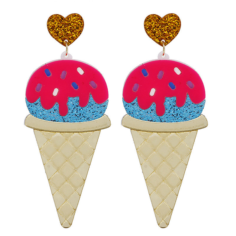 Brincos Gelado com Coração - REF1345 - PIME.pt