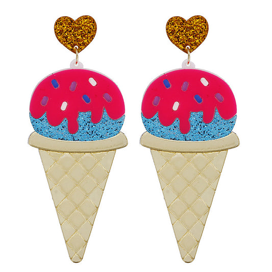 Brincos Gelado com Coração - REF1345 - PIME.pt