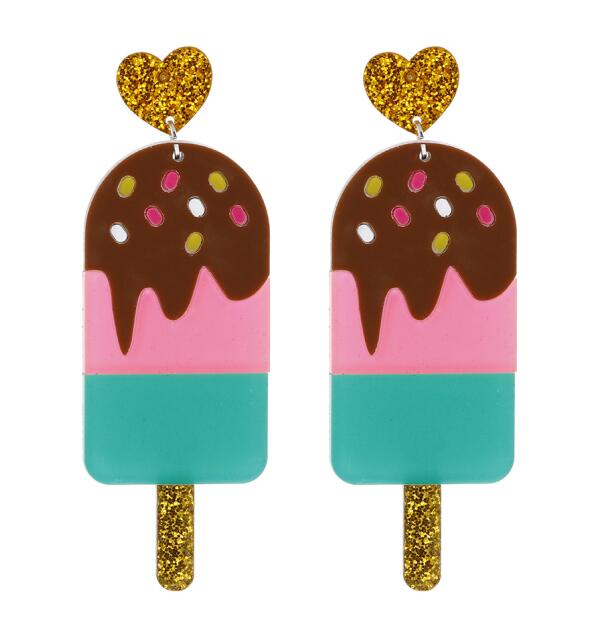 Brincos Gelado com Coração - REF1345 - PIME.pt