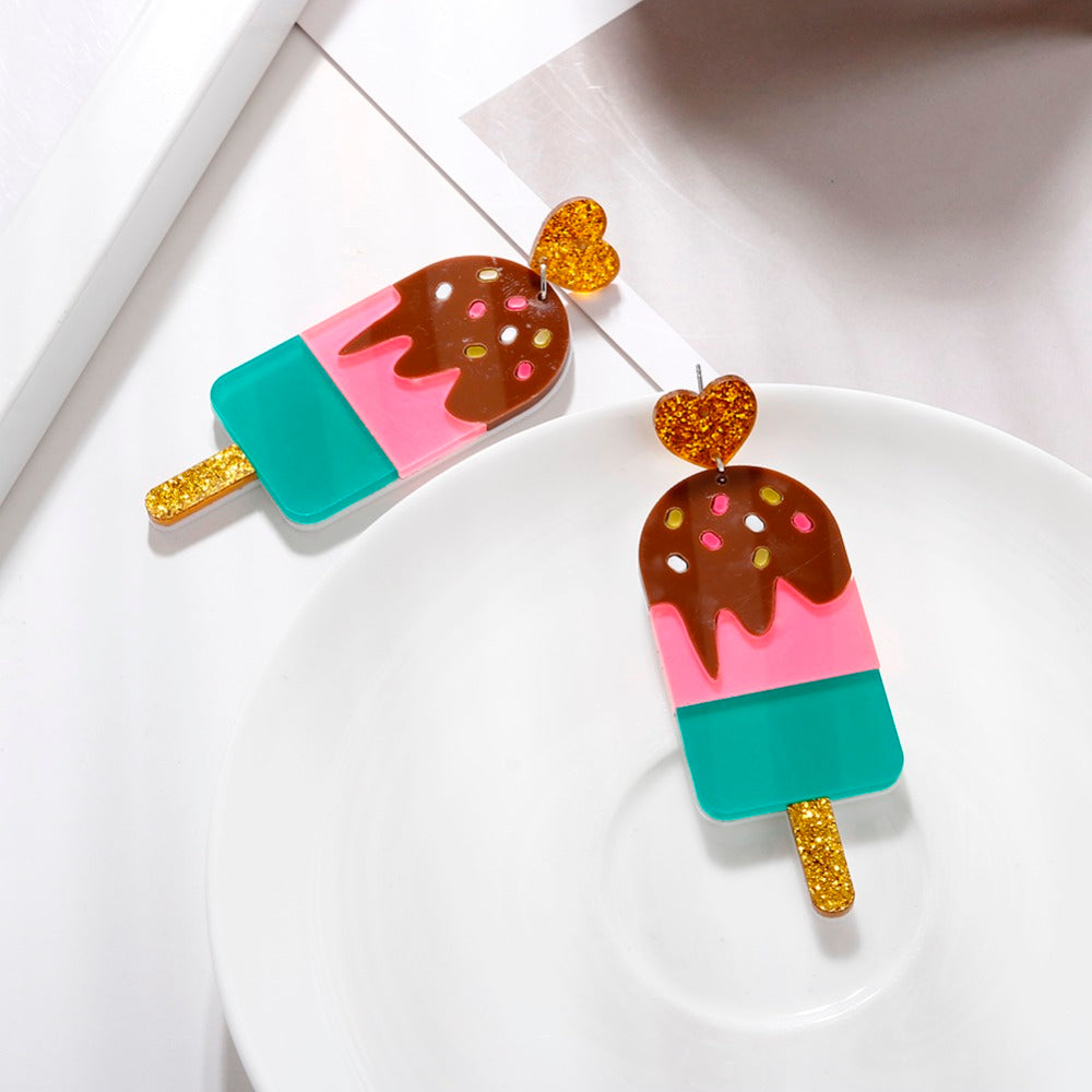 Brincos Gelado com Coração - REF1345 - PIME.pt