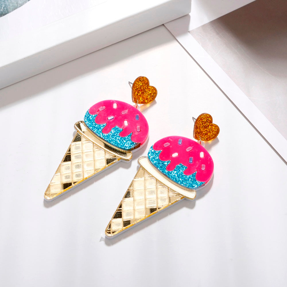 Brincos Gelado com Coração - REF1345 - PIME.pt