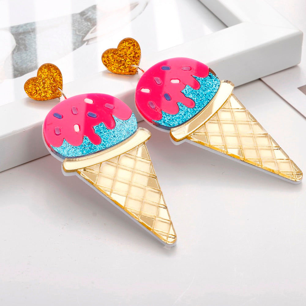 Brincos Gelado com Coração - REF1345 - PIME.pt