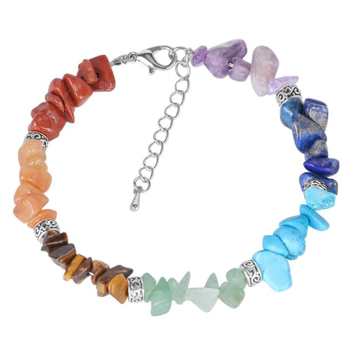 Pulseira Reiki com Pedras Lascadas 7 Chakras - REF1061 - PIME.pt