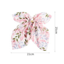 Carregar imagem no visualizador da galeria, Elástico para Cabelo com Laço Suave - Padrão Flores e Folhas - REF1372 - PIME.pt