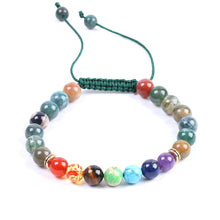 Carregar imagem no visualizador da galeria, Pulseiras Ajustável 7 Chakras e Pedras Naturais - REF1063 - PIME.pt