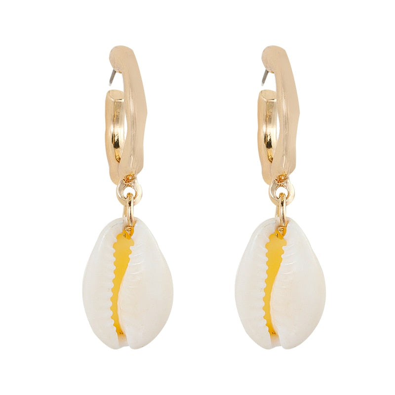 Brincos Argola com Búzio - REF1213 - PIME.pt