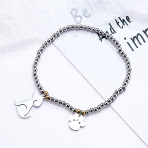 Pulseira com Amuleto - Cão e Patinha - REF1359 - PIME.pt
