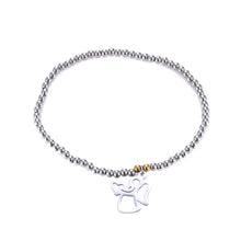 Carregar imagem no visualizador da galeria, Pulseira com Amuleto - Anjo da Guarda e Coração - REF1360 - PIME.pt