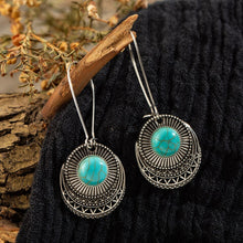 Carregar imagem no visualizador da galeria, Brincos Medalhas com Pedras Verdes - REF1230 - PIME.pt