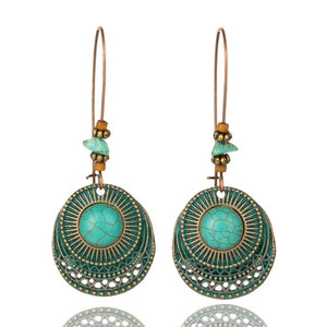 Brincos Medalhas com Pedras Verdes - REF1230 - PIME.pt