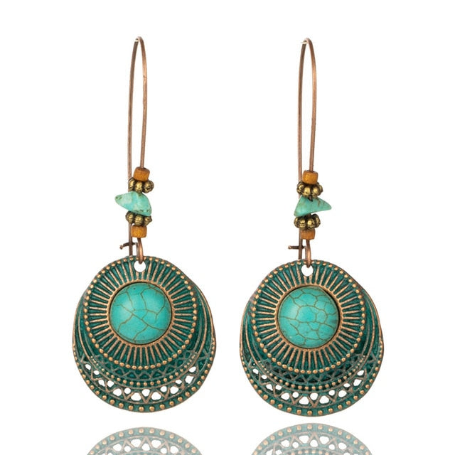Brincos Medalhas com Pedras Verdes - REF1230 - PIME.pt