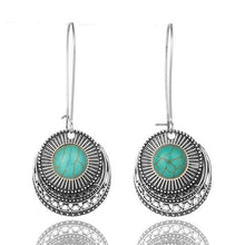 Carregar imagem no visualizador da galeria, Brincos Medalhas com Pedras Verdes - REF1230 - PIME.pt