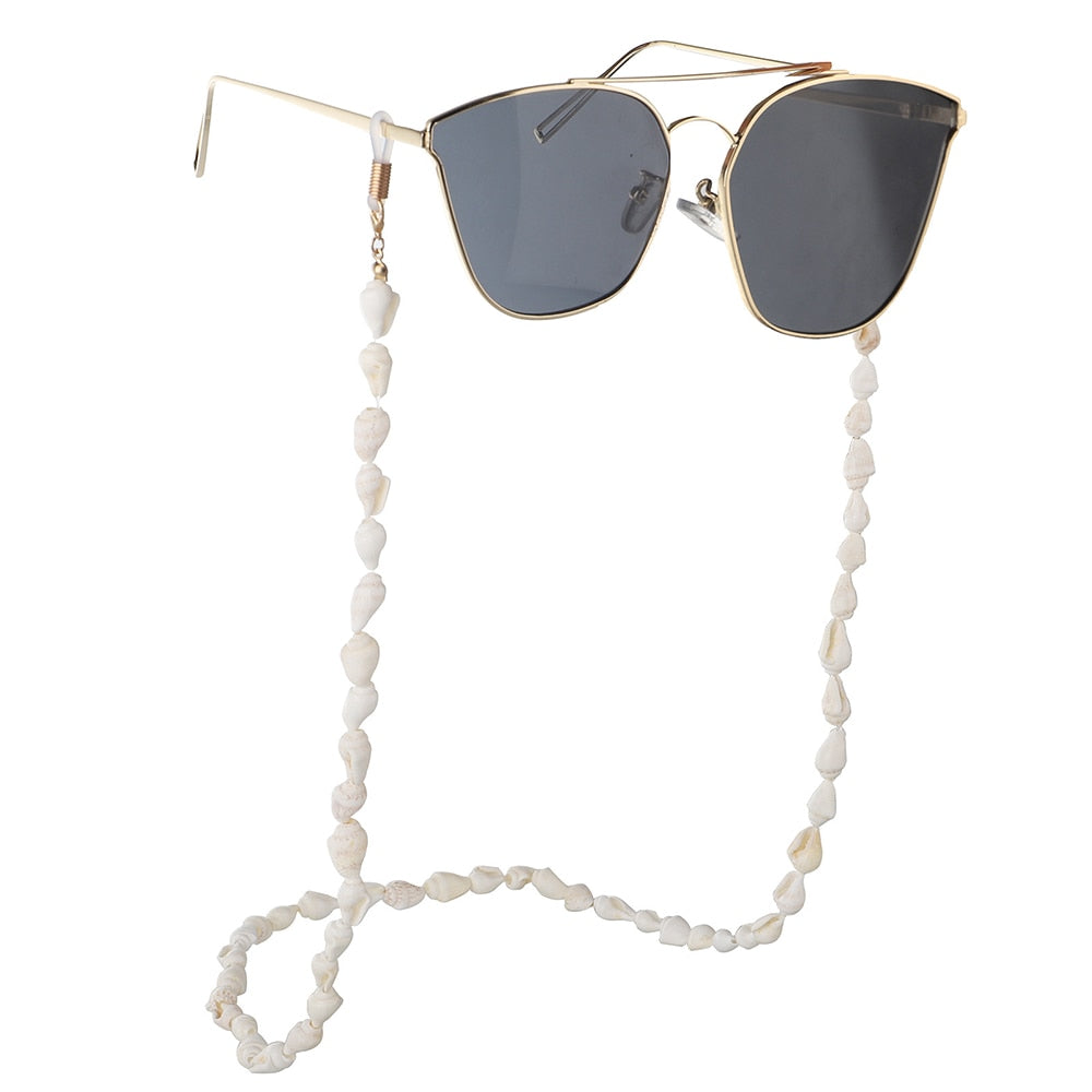 Corrente/Cordão para Óculos - Búzios e Conchas da Praia - REF1401 - PIME.pt
