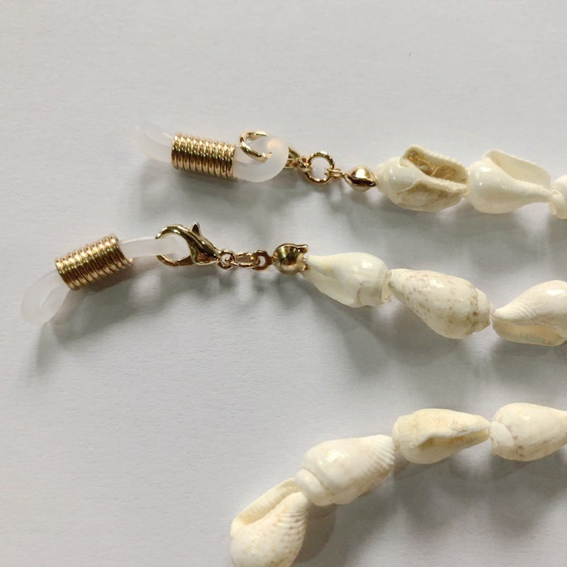 Corrente/Cordão para Óculos - Búzios e Conchas da Praia - REF1401 - PIME.pt