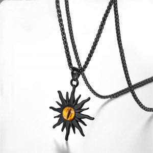 Colar Sol com Olho de Fogo em Aço - REF1134 - PIME.pt