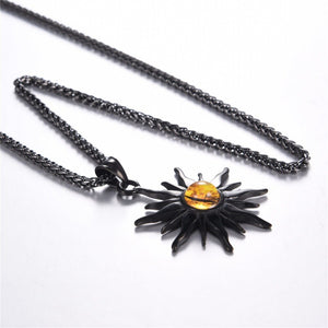 Colar Sol com Olho de Fogo em Aço - REF1134 - PIME.pt