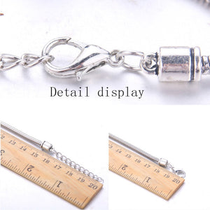 Pulseira com Contas - Coroa, Estrela, Corações, Chave e Cadeado - REF1423 - PIME.pt